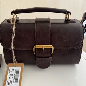 Brandy Melville buckle shoulder bag crossbody brown Brand New with Tag